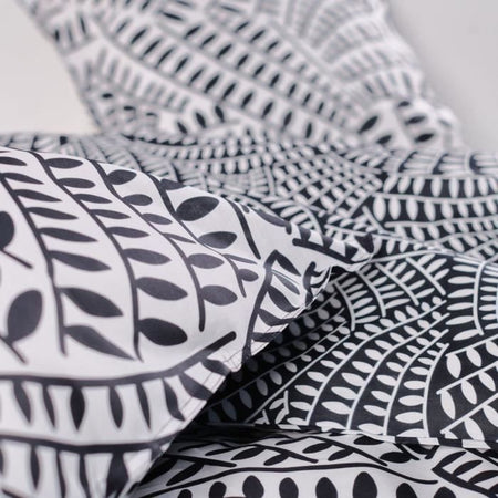 Completo letto matrimoniale -TODAY - 240x200 cm - 100% Cotone - Bianco e Nero