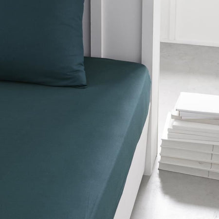 Oggi essenziale oggi Charg - 140 x 190 cm - 2 persone - 100% une cotone - paon