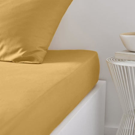 Oggi essenziale oggi Charg - 140 x 190 cm - 2 persone - 100% una cotone - ocre