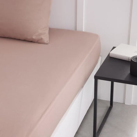 Oggi essenziale oggi Charg - 140 x 190 cm - 2 persone - 100% une cotone - rosa sabbia