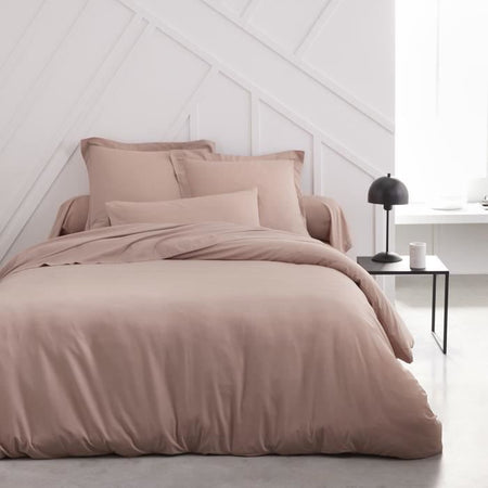 Oggi essenziale oggi Charg - 140 x 190 cm - 2 persone - 100% une cotone - rosa sabbia