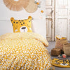 TODAY Divertente set biancheria da letto per bambini - 140x200 cm - 100% cotone - stampa leopardata