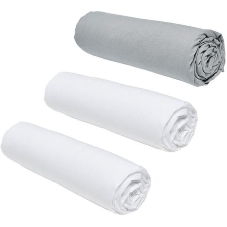 Set di 3 maledizioni essenziali di teday - 140 x 190 cm - 2 persone - 100% cotone - gesso/ acciaio