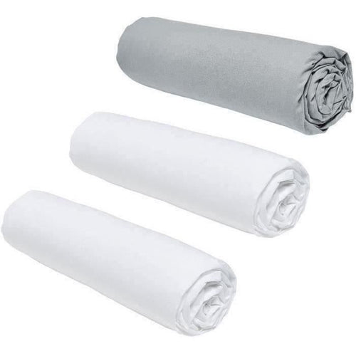Set di 3 maledizioni essenziali di teday - 160 x 200 cm - 2 persone - 100% cotone - gesso/ acciaio
