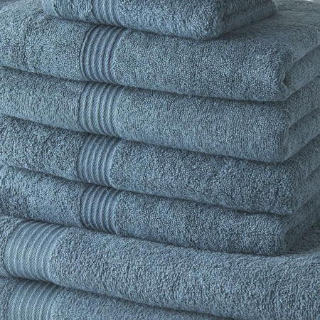 Set 4 Asciugamani Bagno TODAY 30x50 + 4 Asciugamani Bagno 50x90 + 2 Lenzuola Bagno 70x130 cm 100% Cotone - Pavone