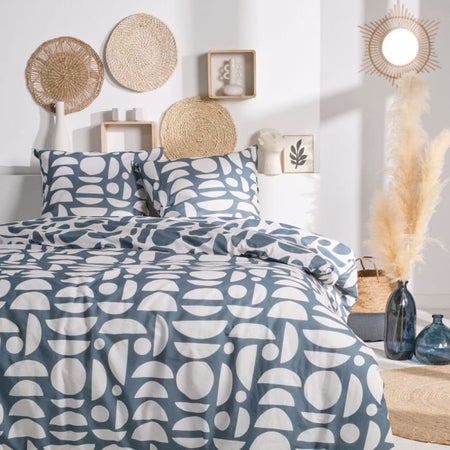 COMPLETO LETTO TODAY - COPRIPIUMINO 220X240 + 2 FEDERE 63X63 - 100% COTONE 57 fili - SUNSHINE 14.22