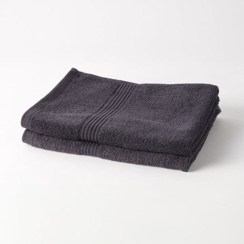 TODAY Essential - Set 2 Asciugamani 50x90 cm 100% Cotone colore antracite