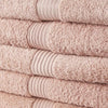 TODAY Essential - Set di 5 teli da bagno 70x130 cm 100% cotone, colore rosa