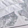 Completo letto - TODAY - JAVA - 2 persone - 240x220 cm - Cotone - Stampa New York - Bianco