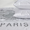 Completo letto - TODAY - JAVA - 2 persone - 240x220 cm - Cotone - Stampa Parigi - Bianco