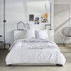 Completo letto - TODAY - JAVA - 2 persone - 240x220 cm - Cotone - Stampa Parigi - Bianco