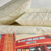 Completo letto - TODAY - JAVA - 2 persone - 240x220 cm - Cotone - Stampa Londra - Bianco sporco