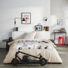 Completo letto - TODAY - JAVA - 2 persone - 240x220 cm - Cotone - Stampa manga - Beige