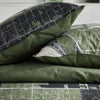 Completo letto - TODAY - JAVA - 2 persone - 240x220 cm - Cotone - Stampa New York - Verde