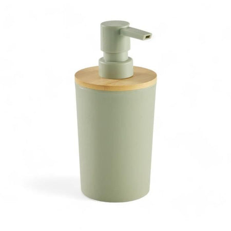 Set di 6 accessori da bagno - TODAY - UTILITY - Dispenser di sapone, bicchiere, portaspazzolino, portasapone, scopino per WC, cestino - Verde