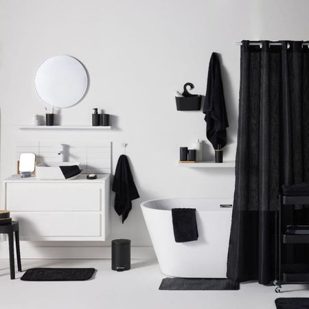 Tappetino da bagno ultra assorbente - TODAY - UTILITY - 40 x 60 cm - Nero