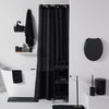 Tenda da doccia a nido d'ape - Nero - Poliestere - 180 x 200 cm - 12 ganci - UTILITY - TODAY