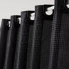 Tenda da doccia a nido d'ape - Nero - Poliestere - 180 x 200 cm - 12 ganci - UTILITY - TODAY