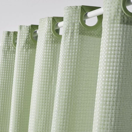 Tenda da doccia a nido d'ape - Verde - Poliestere - 180 x 200 cm - 12 ganci - UTILITY - TODAY
