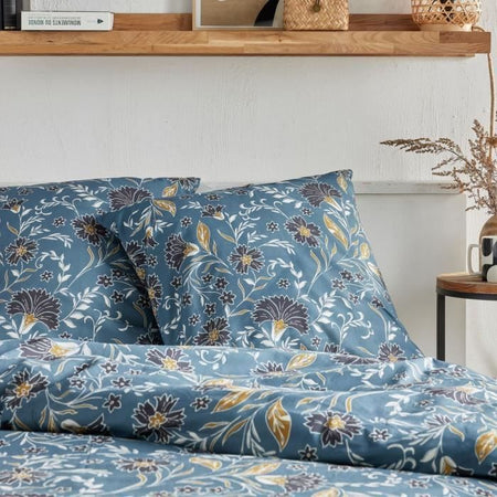 Completo letto - TODAY Crazy - Stampa floreale - 2 persone - 220 x 240 cm - Blu