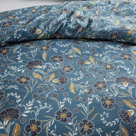 Completo letto - TODAY Crazy - Stampa floreale - 2 persone - 220 x 240 cm - Blu