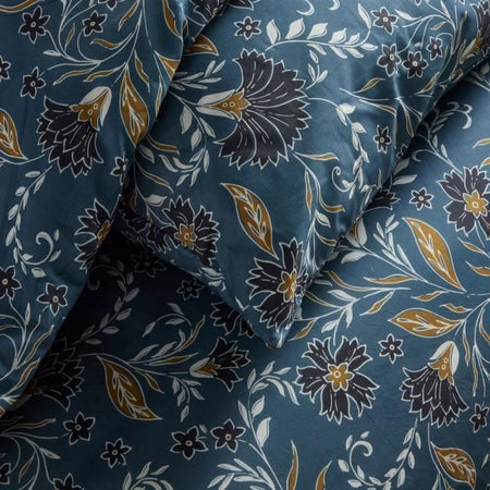 Completo letto - TODAY Crazy - Stampa floreale - 2 persone - 220 x 240 cm - Blu