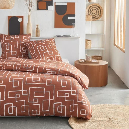 Completo letto - TODAY Crazy - Stampa grafica - 2 persone - 220 x 240 cm - Arancione