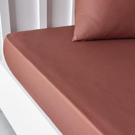 Oggi Essential oggi Chard - 140 x 200+30 cm - 2 persone - 100% Una Cotton - Terracotta