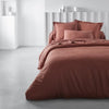 Pillowcase oggi essenziale - 63 x 63+5 cm - 100% di cotone - Terracotta