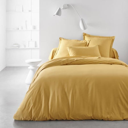 Cuscino cuscino teday essenziale - 63 x 63+5 cm - 100% uni cotone - ocra