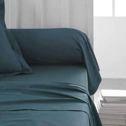 Taie de bocin teday essenziale - 45 x 185 cm - 100% una cotone - pavone