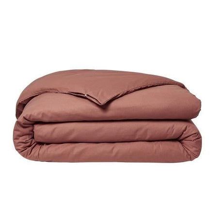 Copertura del piumone oggi essenziale - 140 x 200 cm - 1 persona - 100% di cotone - Terracotta