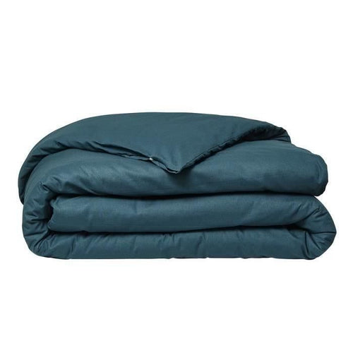 Oggi Copertura Duyt essenziale - 220 x 240 cm - 2 persone - 100% une cotone - pavone