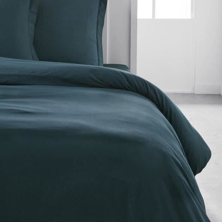 Oggi Copertura Duyt essenziale - 220 x 240 cm - 2 persone - 100% une cotone - pavone