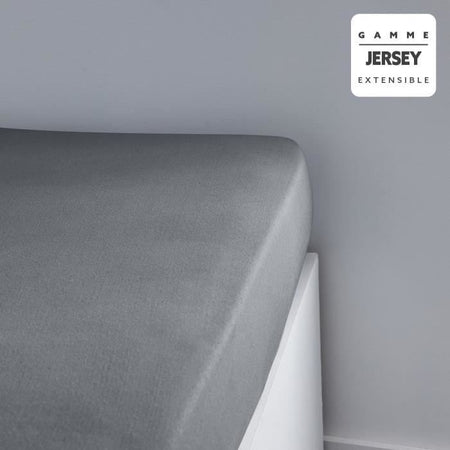 Oggi Essential oggi Chard - 140 x 190+25 cm - 1 persona - 100% di cotone Jersey - acciaio