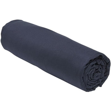 Lenzuolo con angoli - TODAY - 180 x 200 cm + 30 cm - Cotone - Blu navy biologico