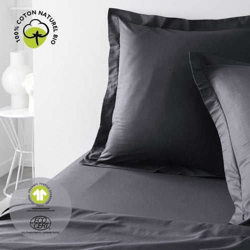 Federa - TODAY - 63 x 63 cm - Cotone biologico - Certificato Oeko-Tex - Volant di 5 cm