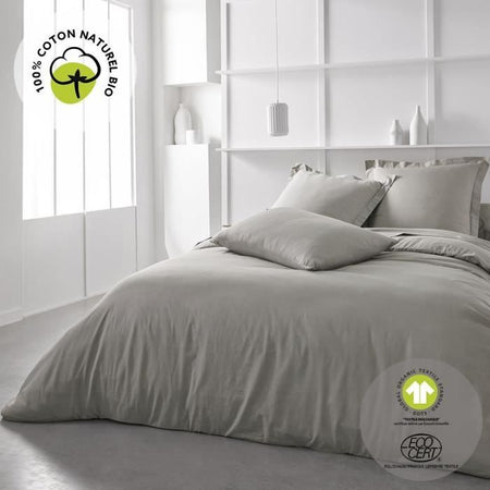 Completo letto - TODAY - 240 x 260 cm - 100% cotone biologico - Dune - Lavabile a 60