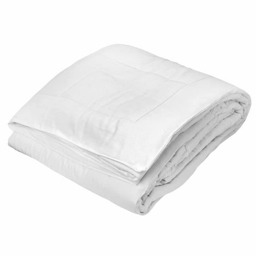 TOISON D'OR - Piumino temperato Silkydor (280 g/m) - 220x240 cm - Calore temperato - Cotone e seta di gelso - 2 persone - Bianco