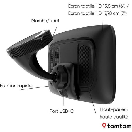 GPS automatico - TOM TOM - GO Superior - schermo HD 6 - Mappe del mondo - Aggiornamento Wi-Fi