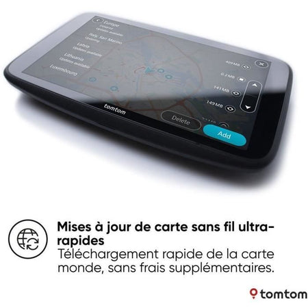GPS automatico - TOM TOM - GO Superior - schermo HD 7 - Mappe del mondo - Aggiornamento Wi-Fi