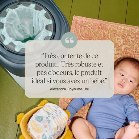 TOMMEE TIPPEE ricariche porta pannolini Twist & Click con GREENFILM antibatterico a lunga durata, confezione da 12