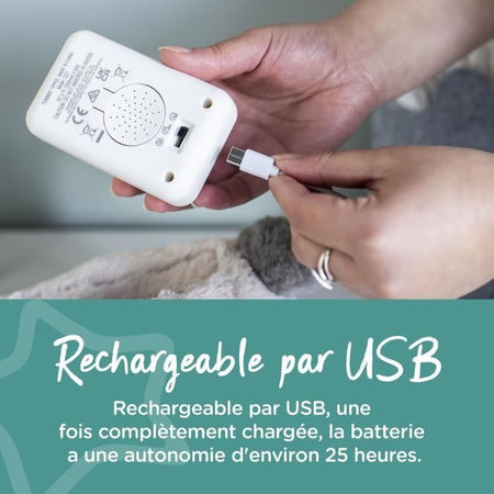 TOMME TIPPEE, lussuoso peluche con luce notturna con CrySensor, 6 suoni rilassanti, USB, lavabile in lavatrice, Ollie il gufo