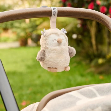 Mini peluche - TOMMEE TIPPEE - Ollie il gufo - Aiuto per dormire da viaggio - 6 suoni - Ricaricabile tramite USB - Lavabile in lavatrice