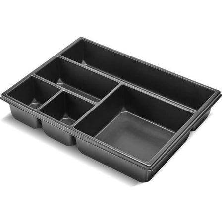 Inserto compartimentato - TOOD - 5 scomparti fissi - Per scatola professionale - Inseribile - 40x30x7 cm