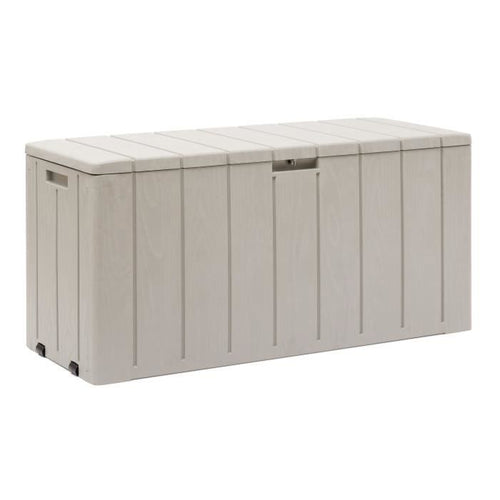 Cassapanca da giardino BRAVO - Resina - Toomax - Tortora - Capacità 270L - 117,5 x 45 x 56 cm