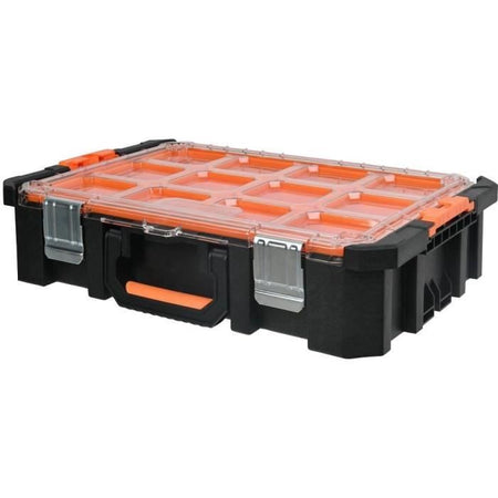 Valigetta organizer - TOOD - 12 scomparti rimovibili - Coperchio trasparente - 53x37x13 cm