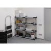 Scaffale in plastica - TOOD - 4 ripiani - Portata 80 kg per ripiano - 80x40x168 cm - Nero/grigio