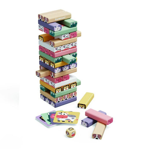 Torre a dondolo - TOP LUMINOSO - Animali - Colori - Gioco di abilità - Costruzione creativa