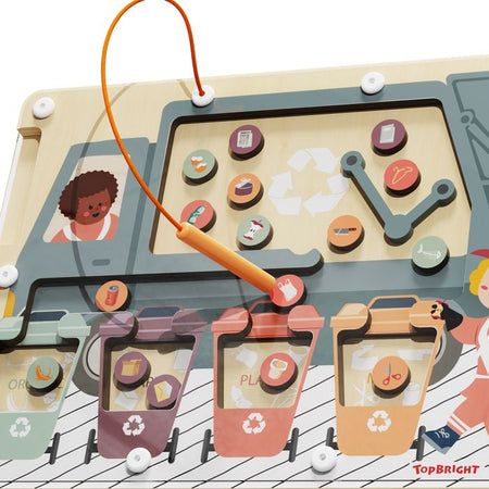 Raccoglitore Di Rifiuti - TOP BRIGHT - Labirinto Magnetico - Raccolta differenziata - Metallo - Carta - Plastica